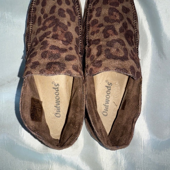 Outwoods Walk Leopard Print Slip-On Ankle Moccasins Booties Size 8 - Picture 8 of 11